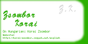 zsombor korai business card